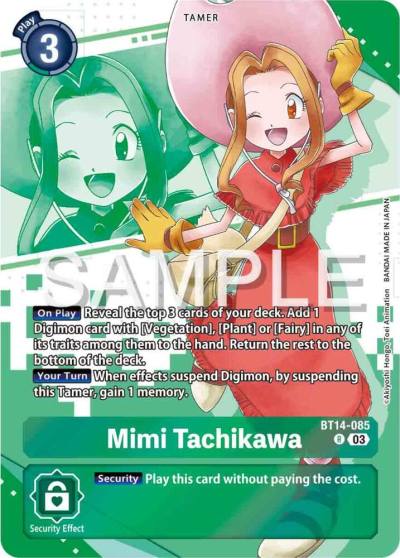 Mimi Tachikawa Premium Heroines Set BT14-085 R Blast Ace Digimon card
