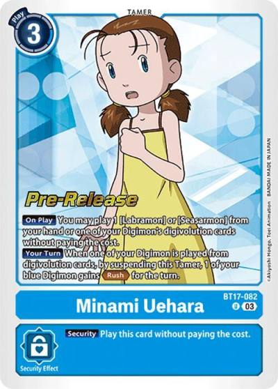 Minami Uehara BT17-082 U Secret Crisis Pre-Release Cards Digimon card