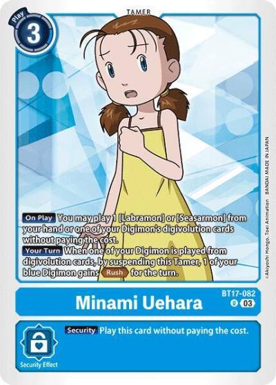 Minami Uehara BT17-082 U Secret Crisis Digimon card