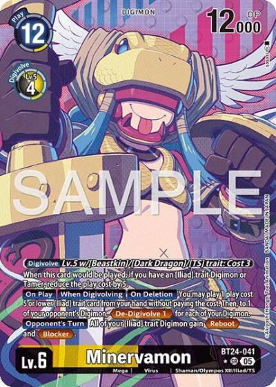 Minervamon Alternate Art BT24-041 SR Time Stranger Digimon card