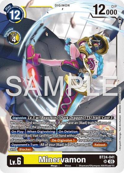 Minervamon BT24-041 SR Time Stranger Digimon card