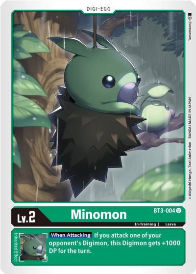 Minomon BT3-004 U Release Special Booster 1.5 Digimon card