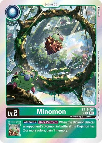 Minomon Box Promotion Pack Beginning Observer BT16-004 U Beginning Observer Digimon card