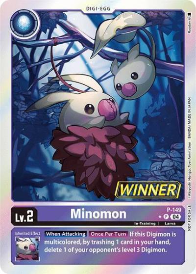 Minomon Store Tournament 2024 Jul Sep Winner Pack P-149 P Digimon Promotion Cards Digimon card