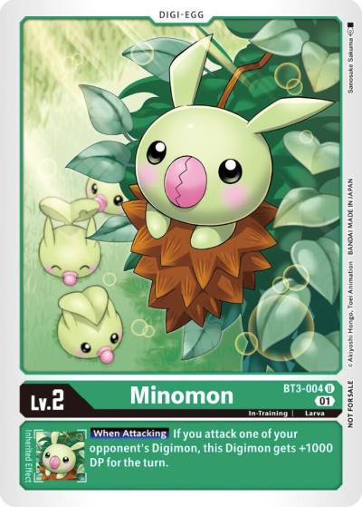 Minomon Winner Pack X Record BT3-004 U Release Special Booster 1.0 Digimon card