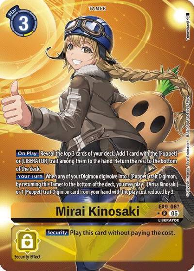 Mirai Kinosaki Alternate Art EX9-067 R Versus Monsters Digimon card