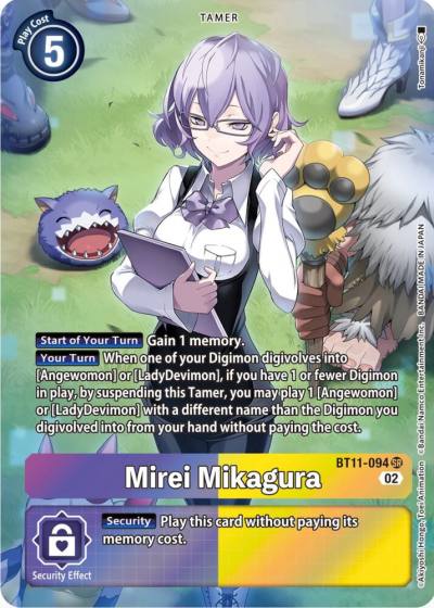 Mirei Mikagura Alternate Art BT11-094 SR Dimensional Phase Digimon card