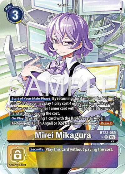 Mirei Mikagura Alternate Art BT22-089 R Cyber Eden Digimon card