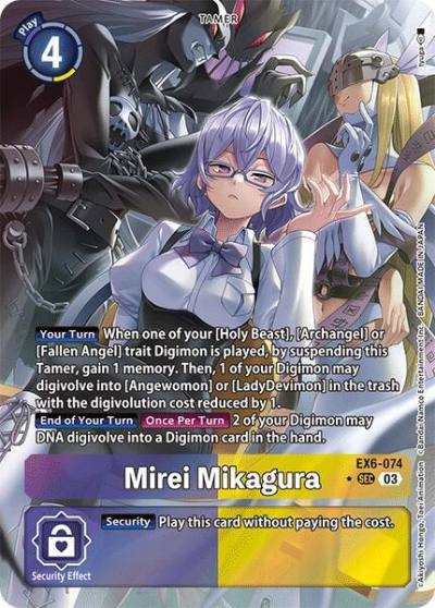 Mirei Mikagura Alternate Art EX6-074 SCR Infernal Ascension Digimon card