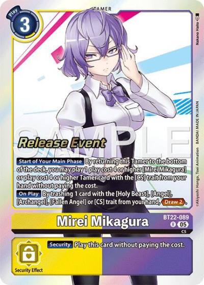 Mirei Mikagura BT22-089 R Cyber Eden Release Event Cards Digimon card