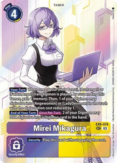 Mirei Mikagura EX6-074 SCR Infernal Ascension Digimon card