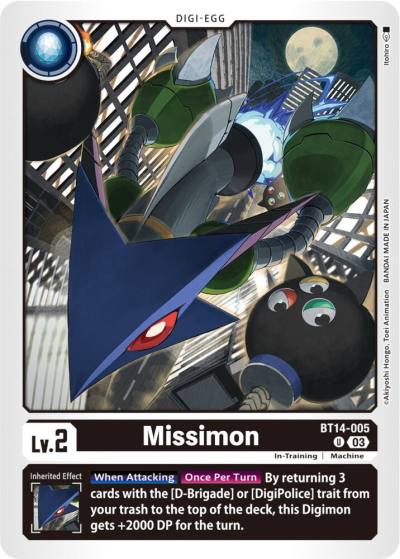 Missimon BT14-005 U Blast Ace Digimon card