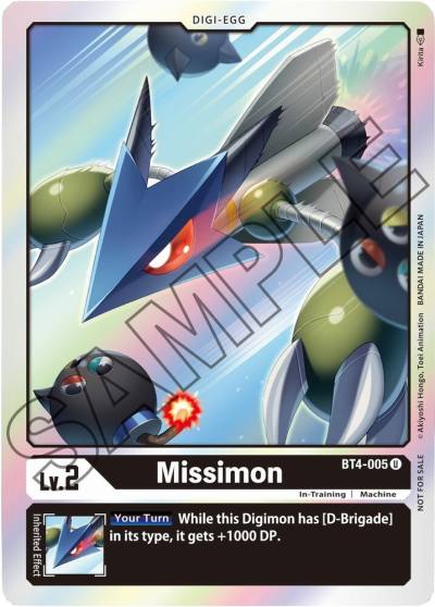 Missimon Event Pack 1 BT4-005 U Great Legend Digimon card