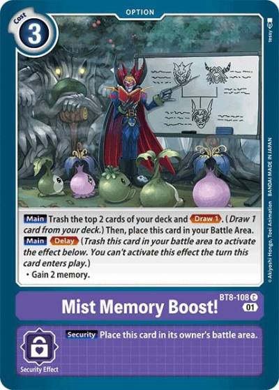 Mist Memory Boost BT8-108 C New Awakening Digimon card