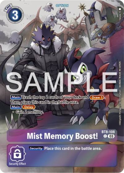 Mist Memory Boost Bonus Pack BT8-108 C Starter Deck 17: Double Typhoon Advanced Deck Set Digimon card