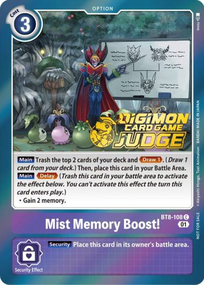 Mist Memory Boost Judge Pack 3 BT8-108 C New Awakening Digimon card