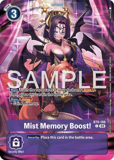Mist Memory Boost Sinister Order Legend Pack BT8-108 C New Awakening Digimon card