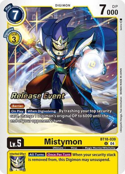 Mistymon BT18-039 U Release Special Booster 2.0 Celebration Event Cards Digimon card