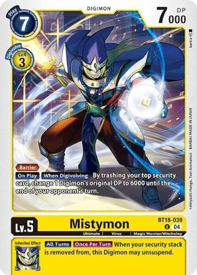 Mistymon BT18-039 U Release Special Booster 2.0 Digimon card