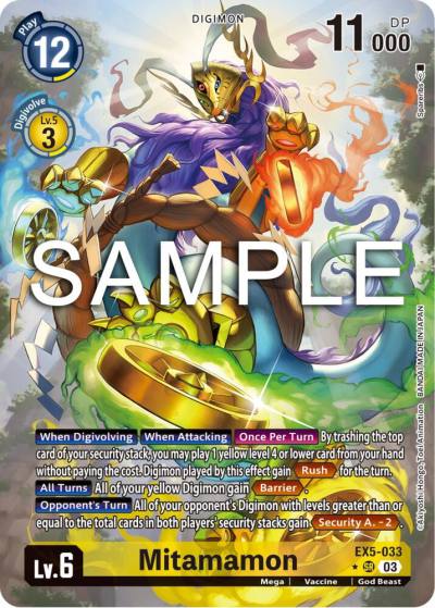 Mitamamon Alternate Art EX5-033 SR Animal Colosseum Digimon card