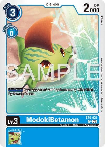 ModokiBetamon Reprint BT6-021 C Advanced Booster Digimon Generation Digimon card