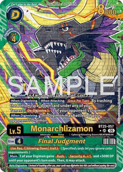 Monarchlizamon // Final Judgement Alternate Art BT25-057 UR Dual Revolution Digimon card