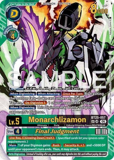 Monarchlizamon // Final Judgement SP BT25-057 UR Dual Revolution Digimon card