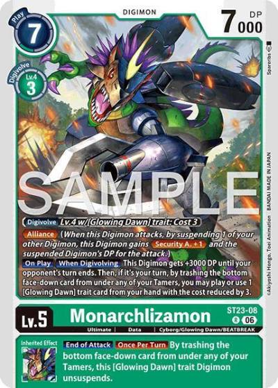 Monarchlizamon ST23-08 R Starter Deck 23: Beatbreak Digimon card