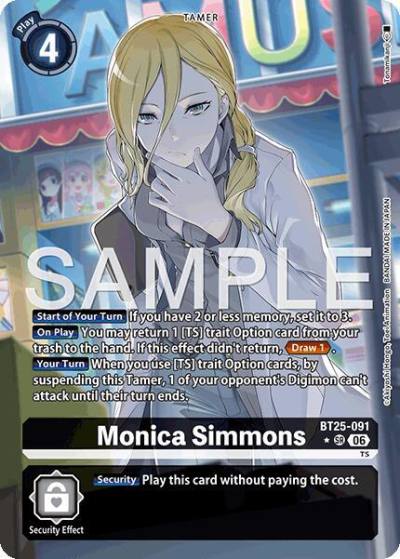 Monica Simmons Alternate Art BT25-091 Dual Revolution Digimon card