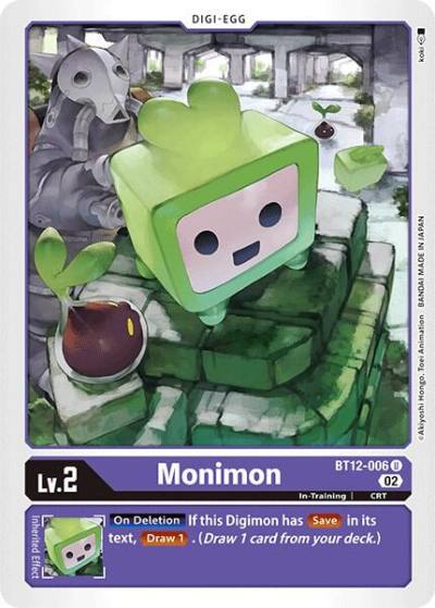 Monimon BT12-006 U Across Time Digimon card