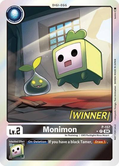 Monimon Store Tournament 2024 Oct Dec Winner Pack P-157 P Digimon Promotion Cards Digimon card