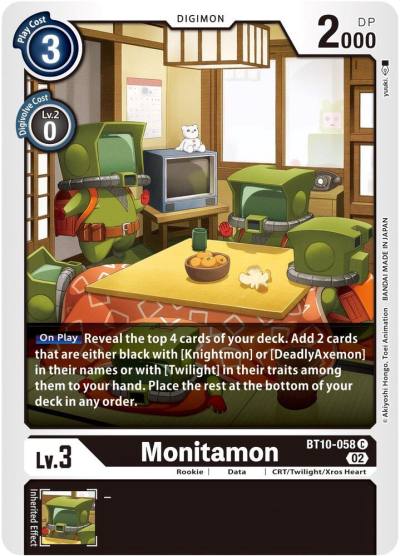 Monitamon BT10-058 C Xros Encounter Digimon card