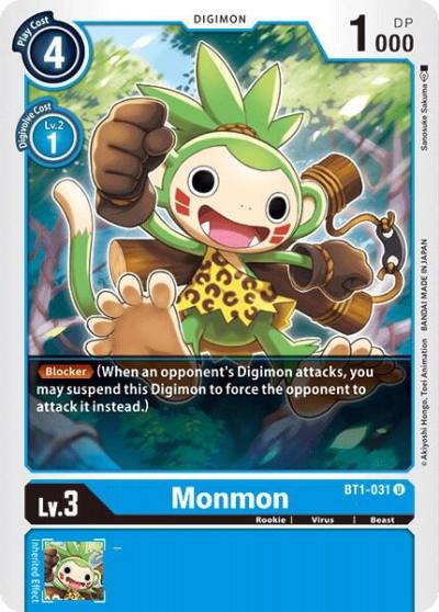 Monmon BT1-031 U Release Special Booster 1.0 Digimon card