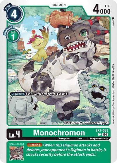 Monochromon EX7-033 C Digimon LIBERATOR Digimon card