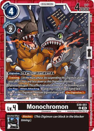Monochromon EX9-051 U Versus Monsters Digimon card