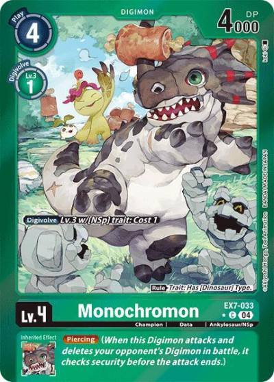 Monochromon Foil EX7-033 C Digimon LIBERATOR Digimon card