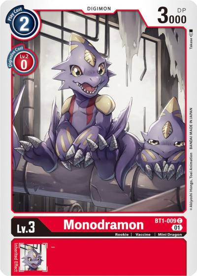 Monodramon Alternate Art BT1-009 C Starter Deck 07: Gallantmon Digimon card