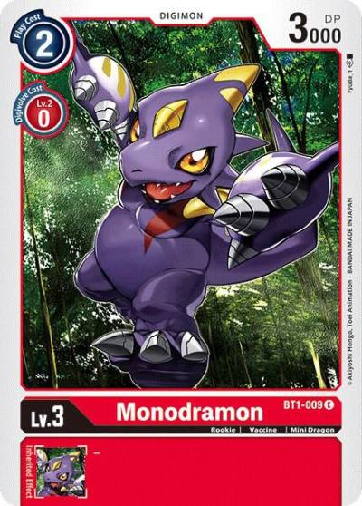 Monodramon BT1-009 C Release Special Booster 1.0 Digimon card