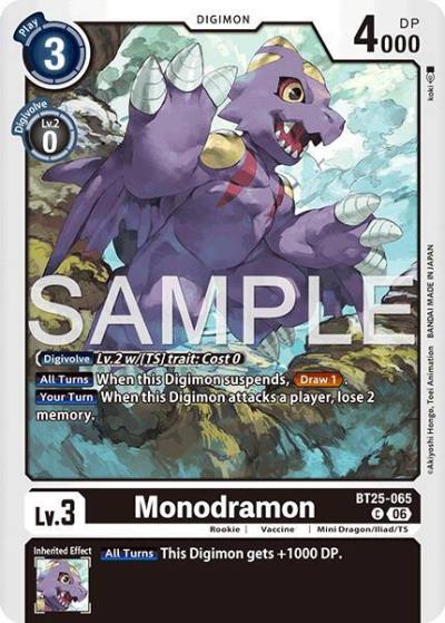 Monodramon BT25-065 C Dual Revolution Digimon card