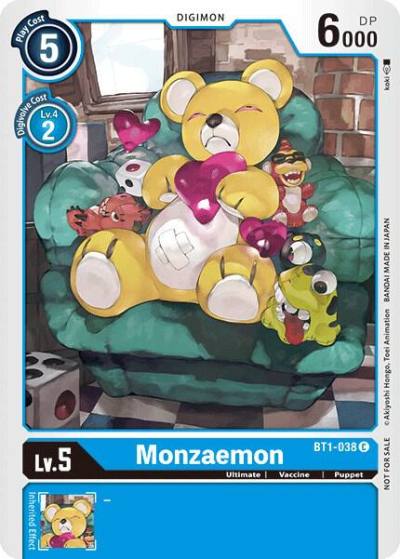Monzaemon Official Tournament Pack Vol2 BT1-038 C Release Special Booster 1.0 Digimon card