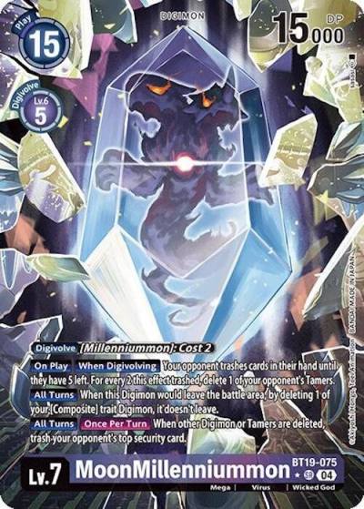 MoonMillenniummon Alternate Art BT19-075 SR Release Special Booster 2.0 Digimon card