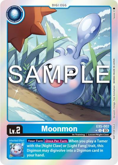 Moonmon Animal Colosseum Box Promotion Pack EX5-002 U Animal Colosseum Digimon card