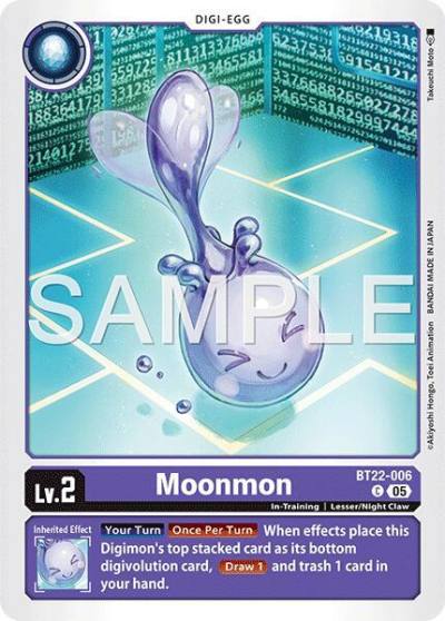 Moonmon BT22-006 C Cyber Eden Digimon card