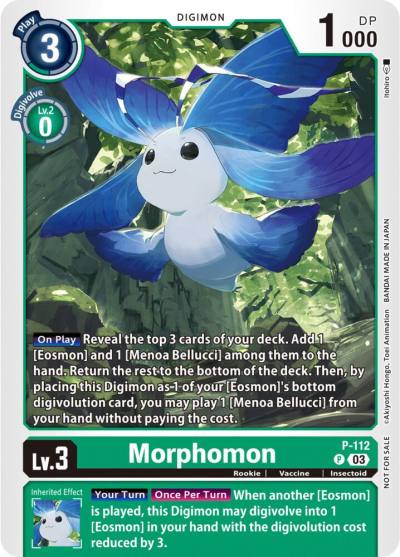 Morphomon 3rd Anniversary Survey Pack P-112 P Digimon Promotion Cards Digimon card