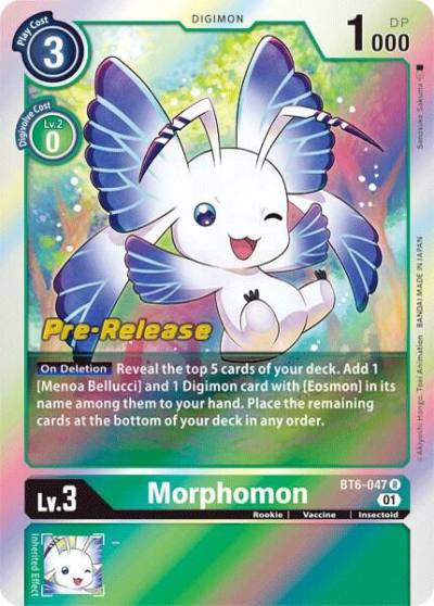 Morphomon BT6-047 R Double Diamond Pre-Release Cards Digimon card