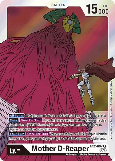 Mother D Reaper EX2-007 R Digital Hazard Digimon card