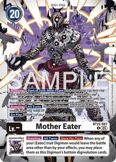 Mother Eater BT22-007 U Cyber Eden Digimon card