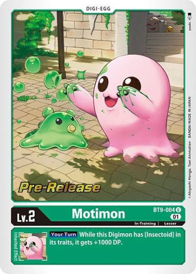 Motimon BT9-004 U X Record Pre-Release Cards Digimon card