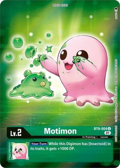 Motimon Box Topper BT9-004 U X Record Digimon card