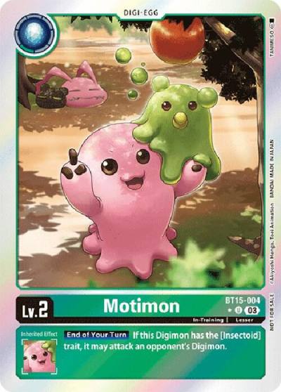 Motimon Exceed Apocalypse Box Promotion Pack BT15-004 U Exceed Apocalypse Digimon card